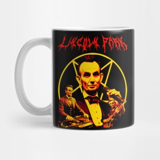 LINCOLN PARK Funny Metal Band Alternate Universe Parody (red) Mug